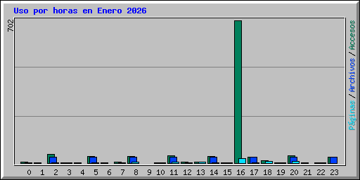 Uso por horas en Enero 2026